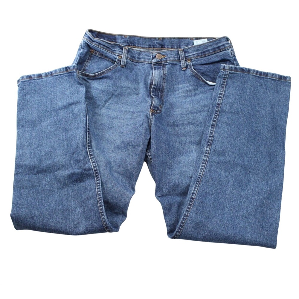 Wrangler Premium Quality Mens‎ 36x32 Blue Straight Leg Jeans 1097FXWXD